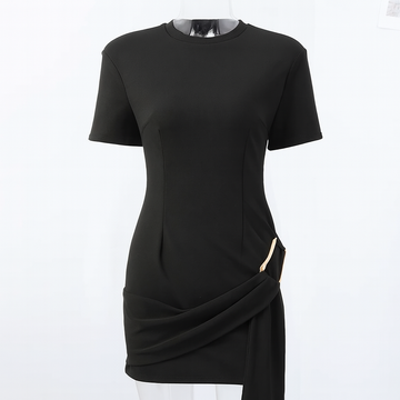 LadyRe Elegant Short-Sleeve Mini Dress