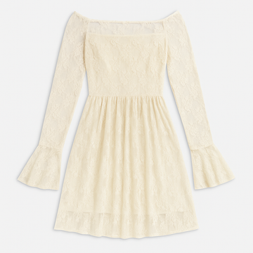 Apricot Gentle Lace Mini Dress