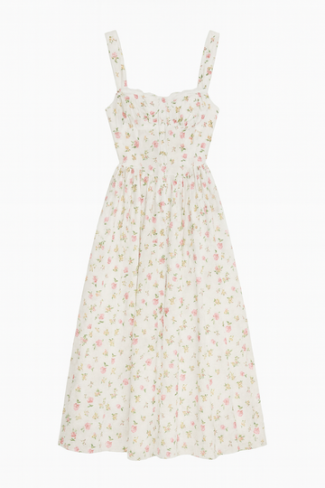 Elegant Lace-Up Midi Dress