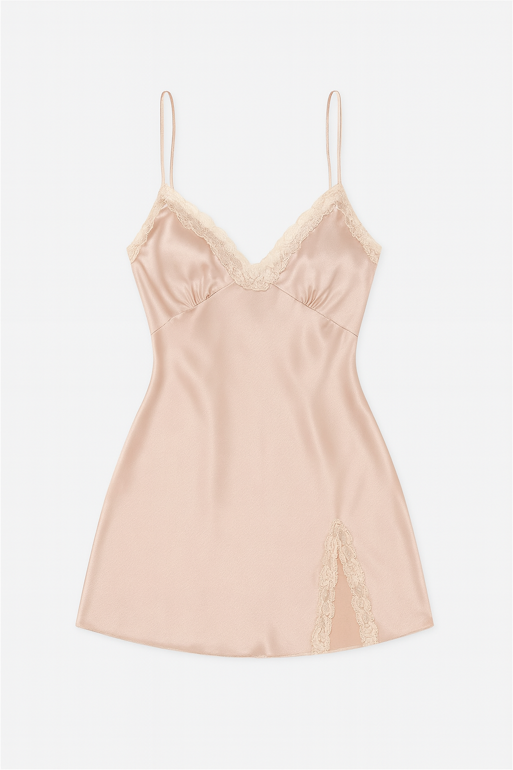 Lace Satin Backless Nightdress