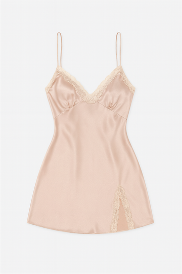 Lace Satin Backless Nightdress