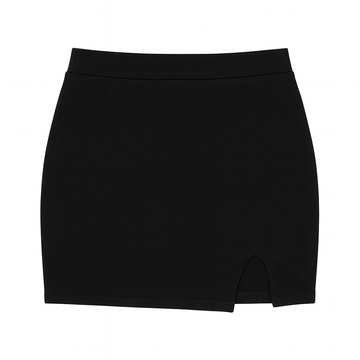 High-Waist Slit Bodycon Mini Skirt-Night Out Club Style