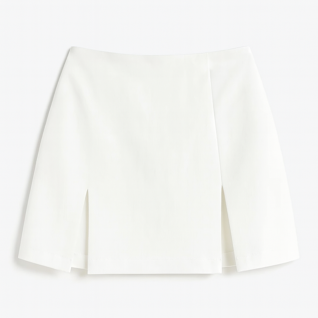 Black High Waist A-Line Mini Skirt - Slim Fit Summer Edition