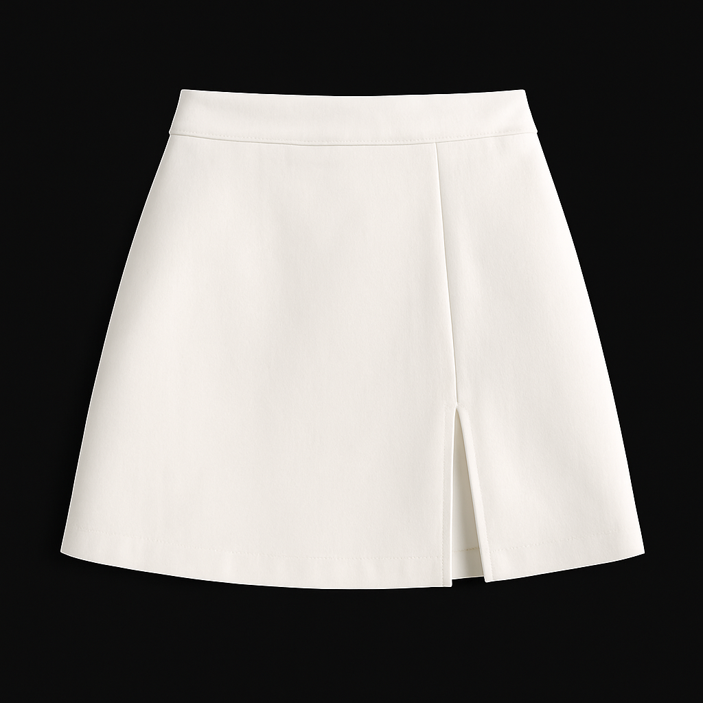 Black High Waist A-Line Mini Skirt - Slim Fit Summer Edition