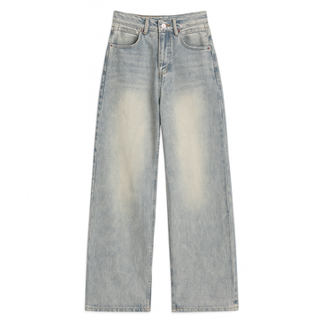 Vintage Flared Denim Pants - High Waist American Style Jeans