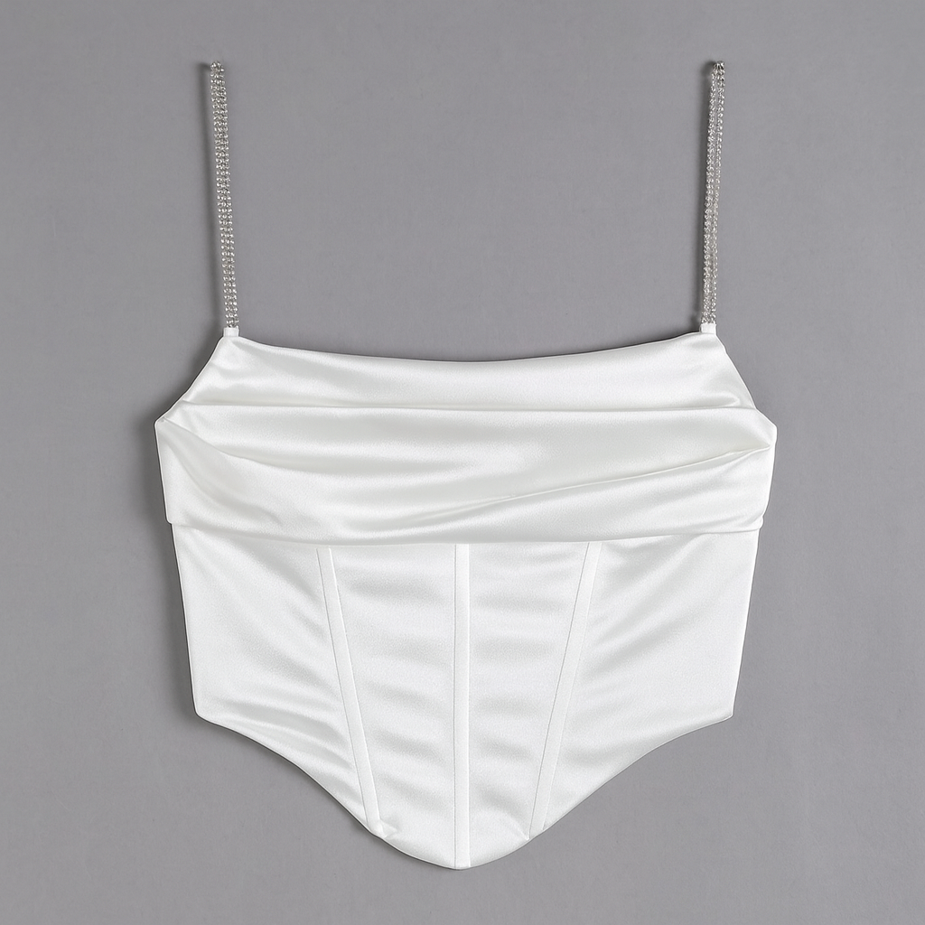 Diamond Chain Strap Slim Fit Sleeveless Top