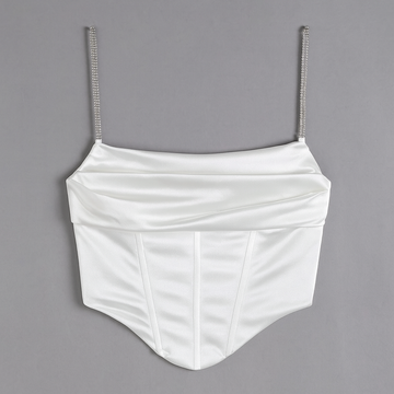 Diamond Chain Strap Slim Fit Sleeveless Top