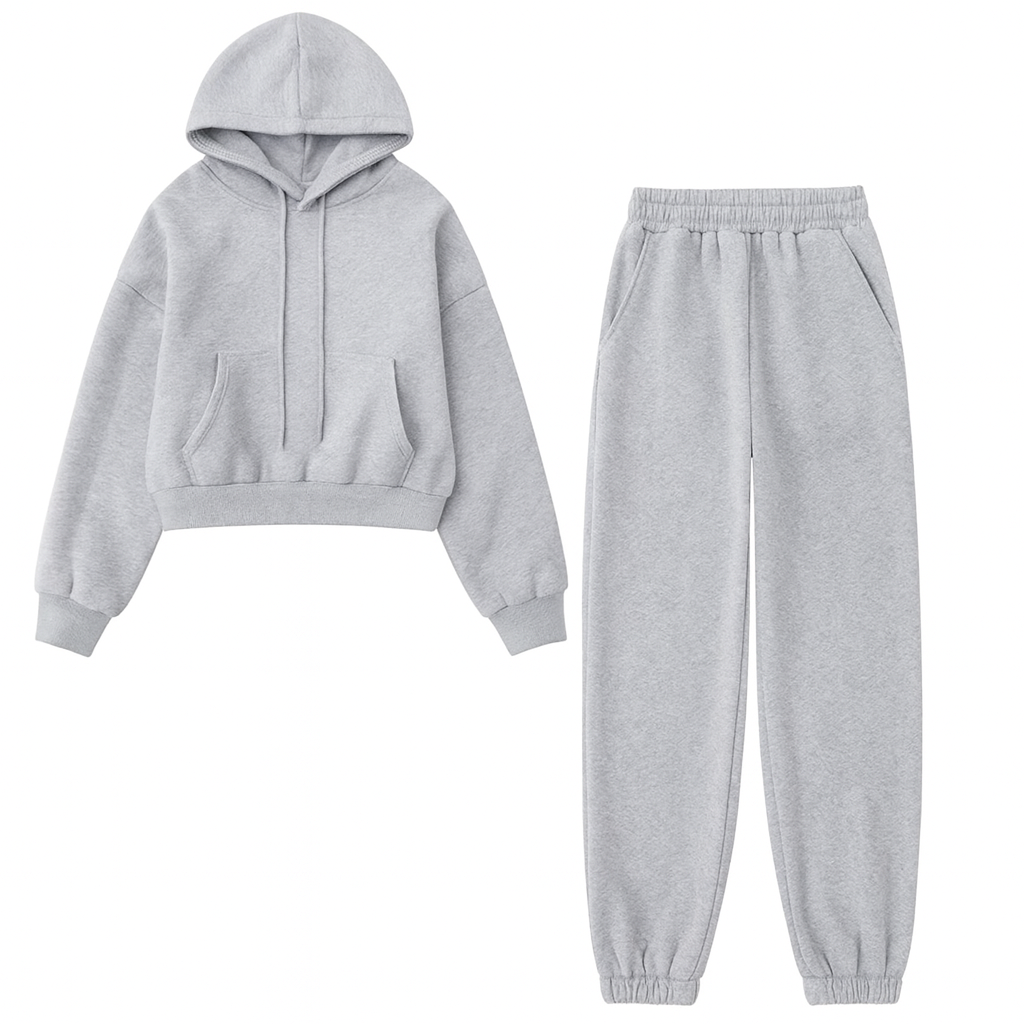 Casual Long Sleeve Hoodie & Sweatpants Set