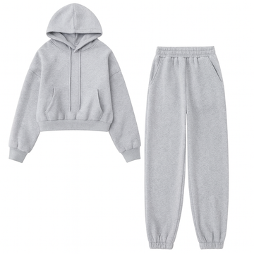 Casual Long Sleeve Hoodie & Sweatpants Set