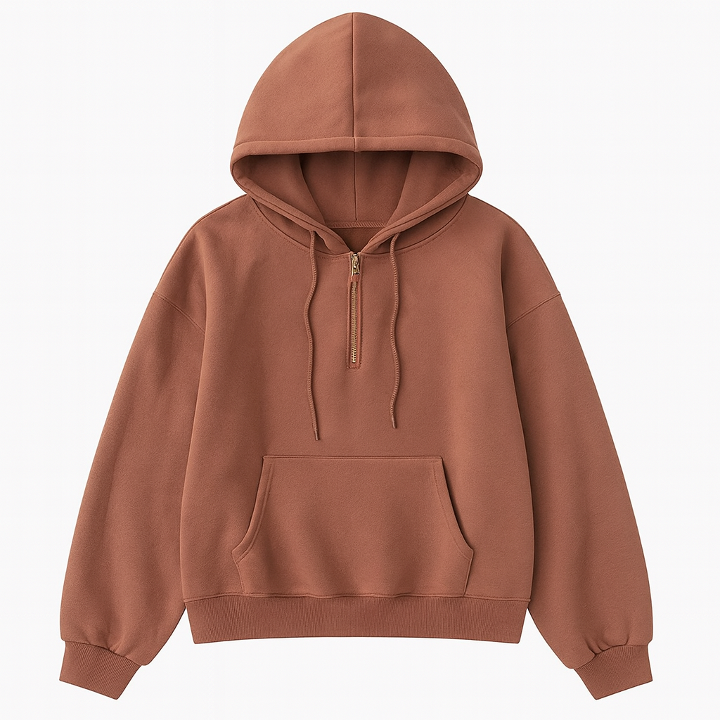 Cozy Color Fleece Lined Hooded Sweatshirt