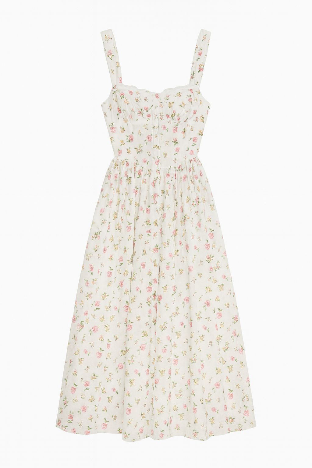 Elegant Lace-Up Midi Dress