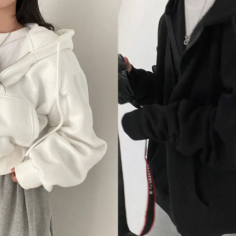 Women's Winter Hoodie Sweatirt Zip up Jaet Straight Cut Long Sve round Ne ort Sle Sweet Sle  Color