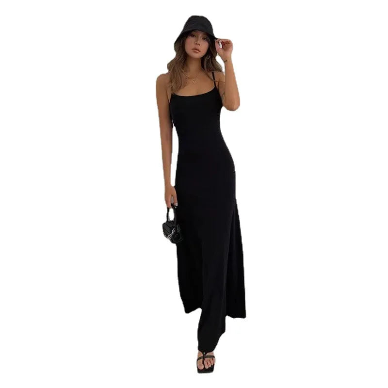 Y2K Backless Bodycon Maxi Dress