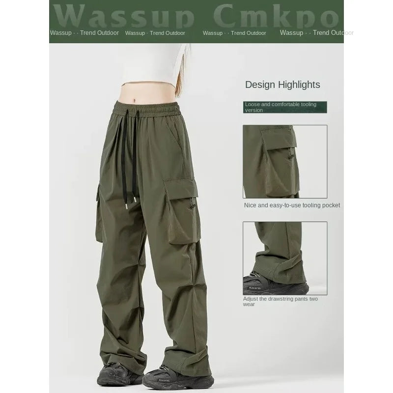 Trousers Quick-drying work pants for men and women the same style summer thin outdoor sports paratrooper pants waterproof charge
